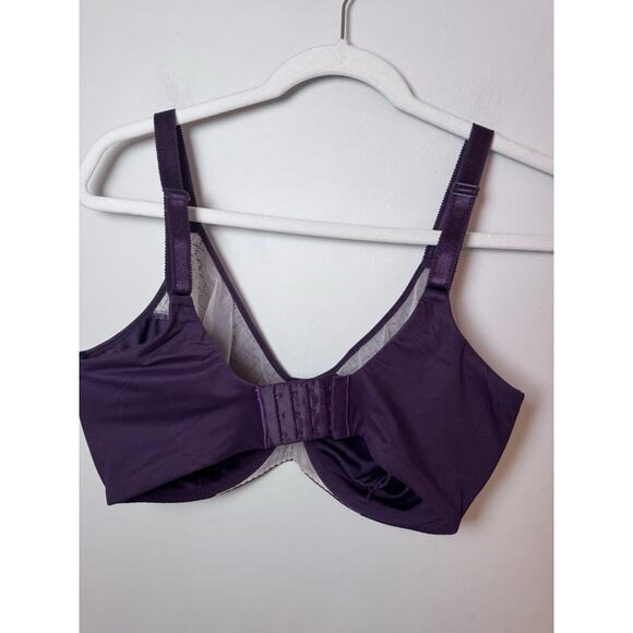 Chantelle Brands Norah Chic Unlined Underwire Bra Aubergine Purple 34H NEW - Picture 4 of 9